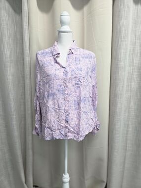 Velvet Heart Pink Marble Button-Down Shirt